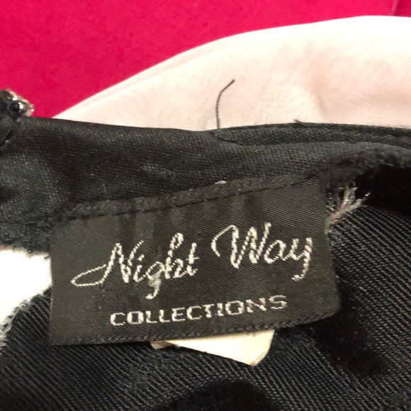 Night way Collections,  Gown, Black, white , drape - Picture 7 of 8